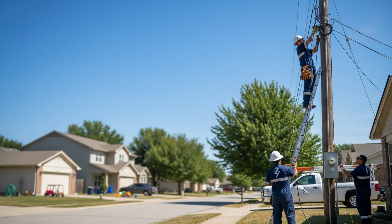 Residential electrician providing installation services in Fairview, IL